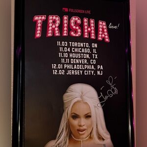Autographed Trisha Paytas Live 2018 Tour Poster